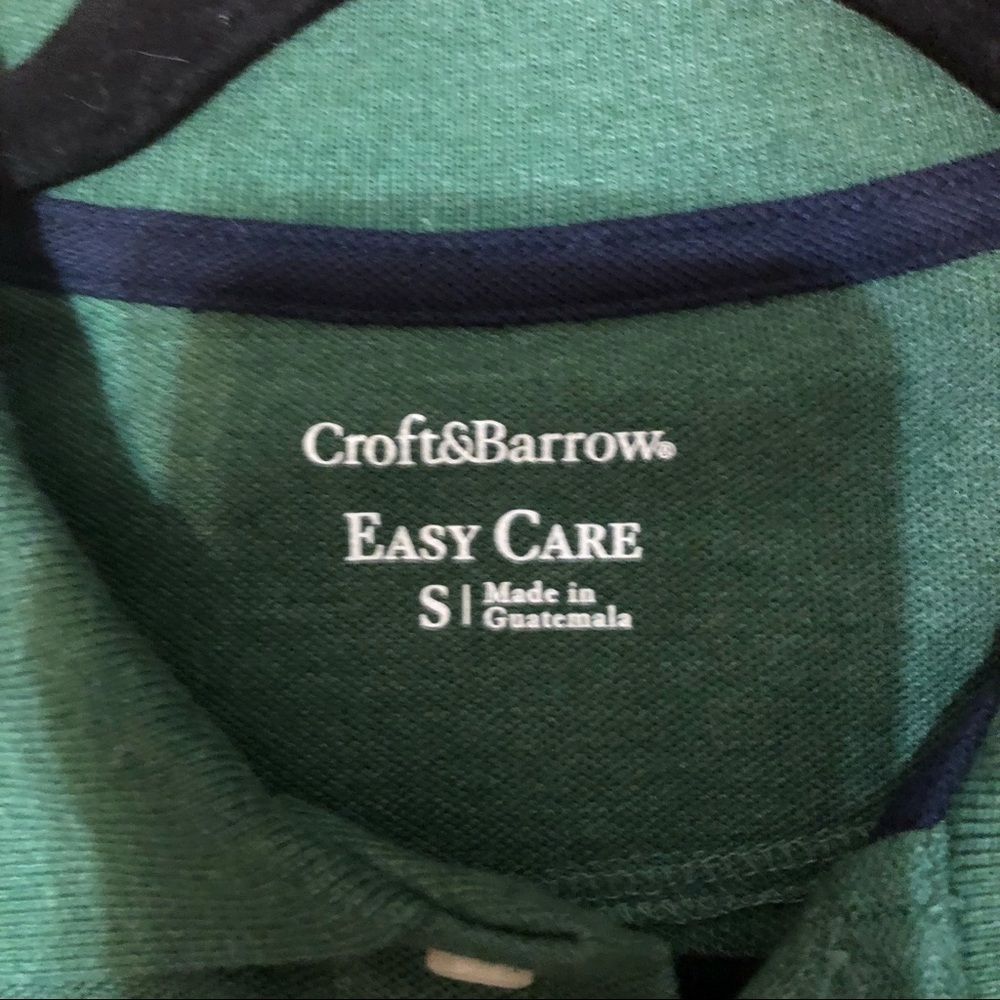 Croft & Barrow Men's Easy-Care Polo. Green. Small - Picture 4 of 6